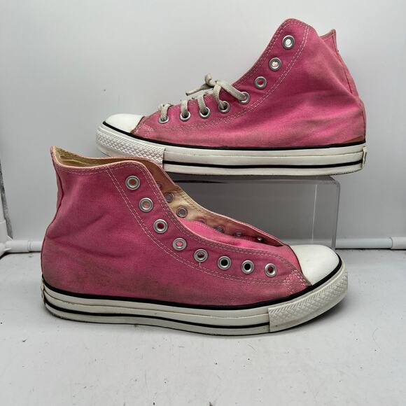 Converse Shoes Womens 10 Pink High Hi Top Chuck Taylor All Star Skate Sneaker - Picture 1 of 10